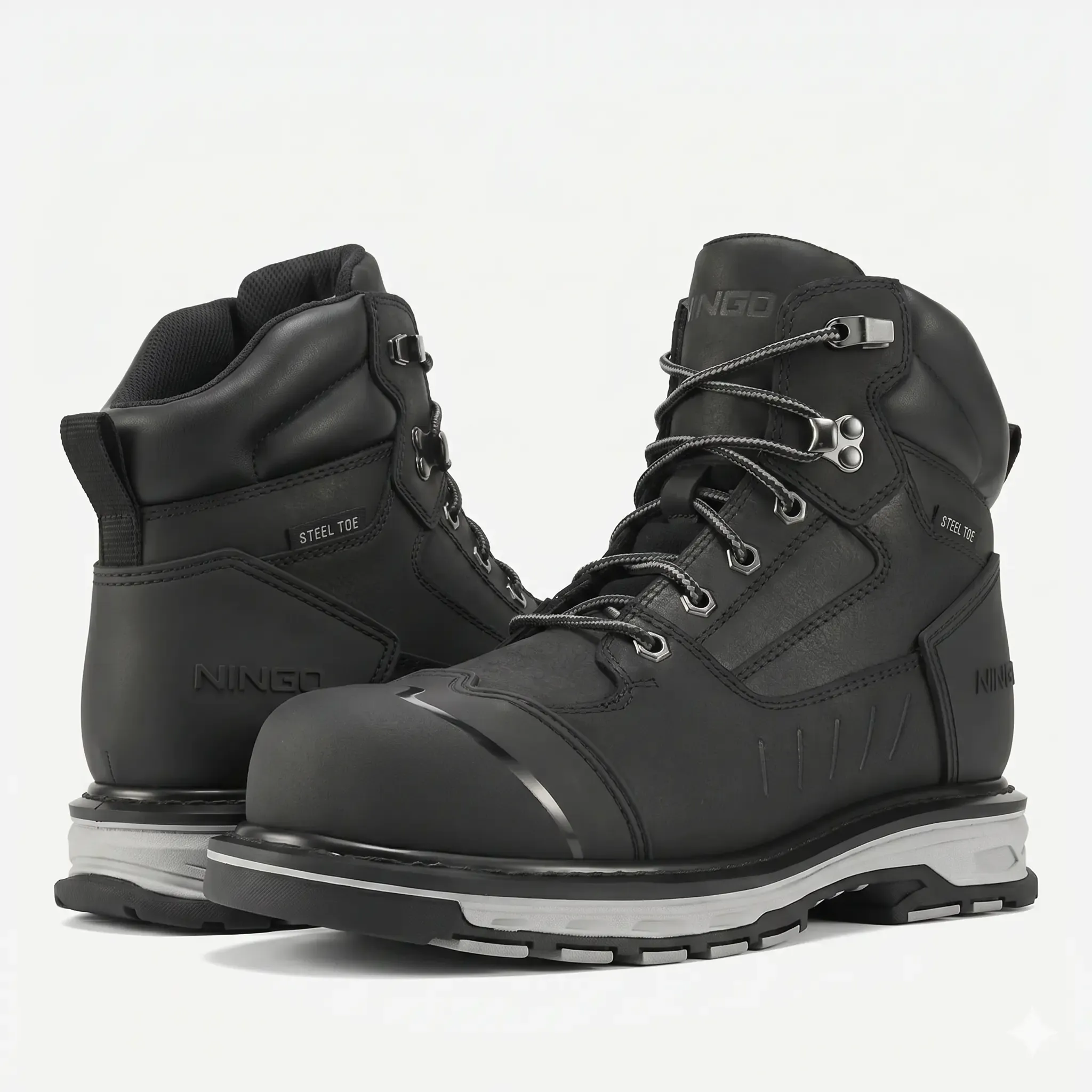 Men's Steel Toe Leather Work Boots image7