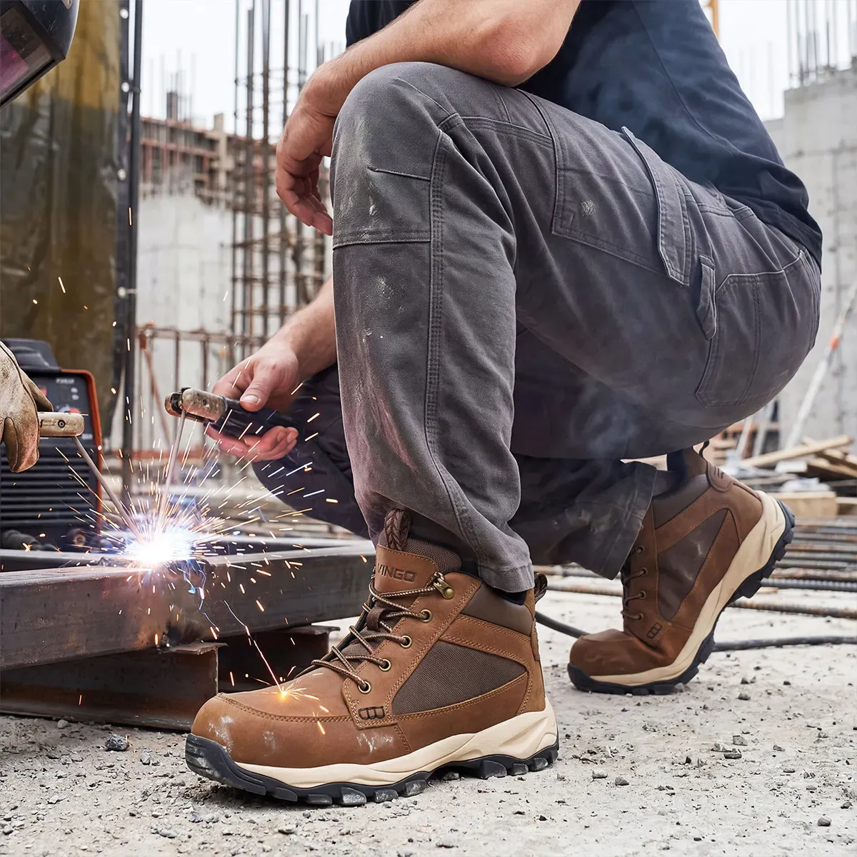 Men's DuraLite Composite Toe Work Boots Construction image2