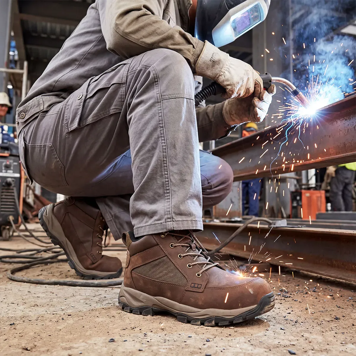 Men's DuraLite Composite Toe Work Boots Brown image7