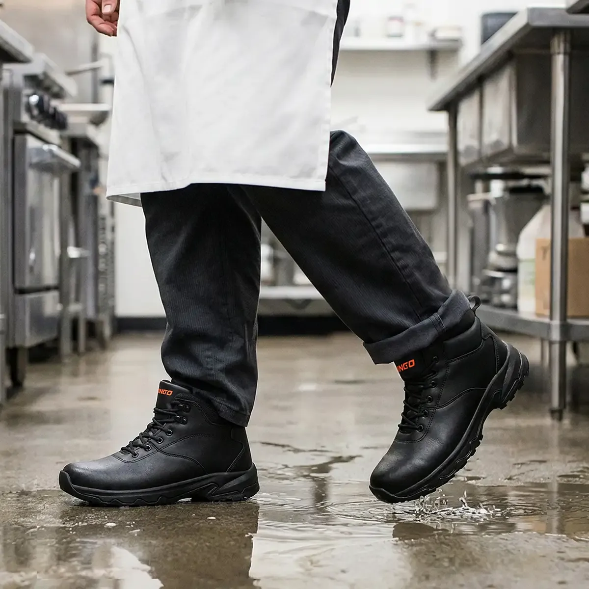 Men's ProGuard Comfort Anti-Slip Work Boots Black Ankle Protection image2