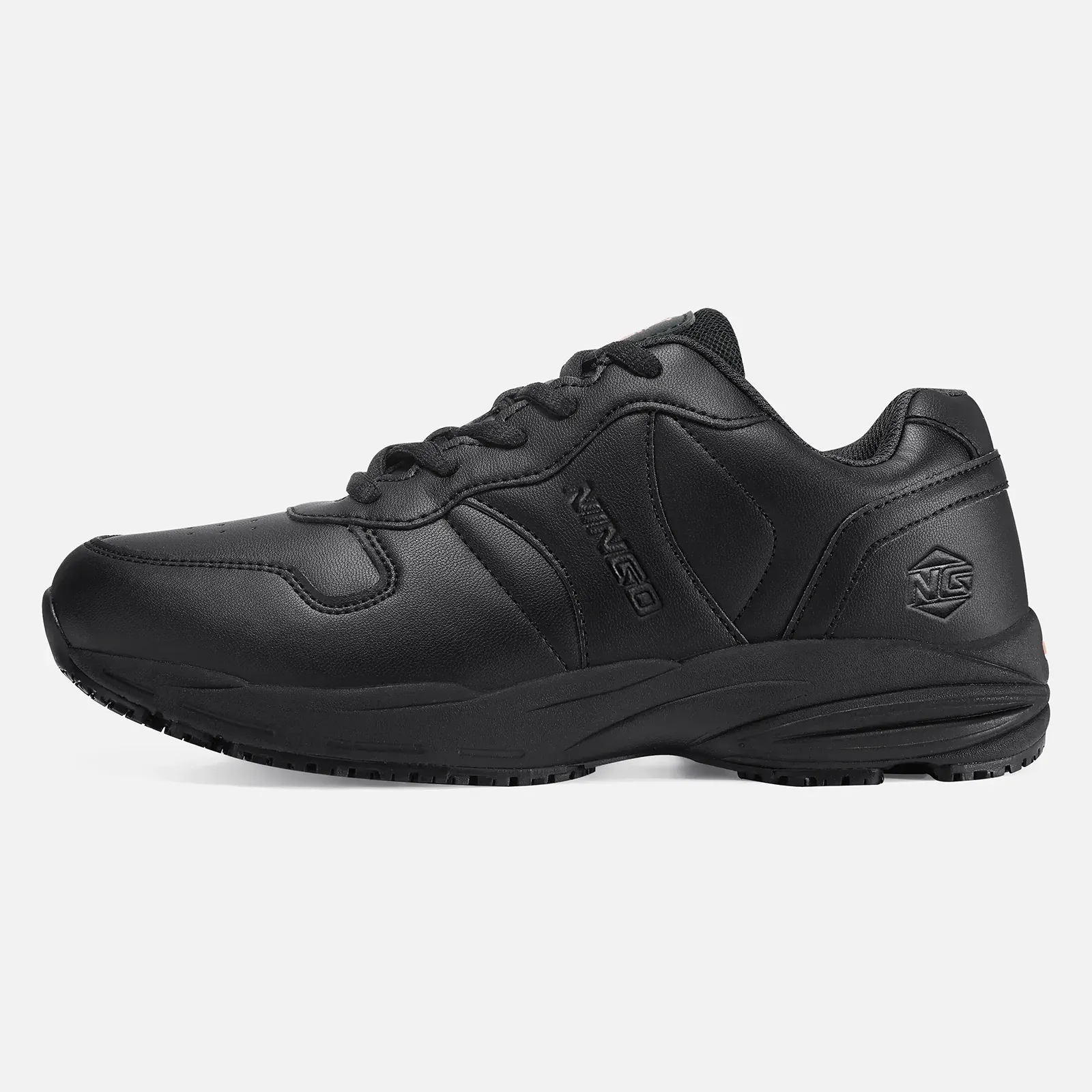 Women's Comfortable Slip-Resistant Work Shoes Black image2