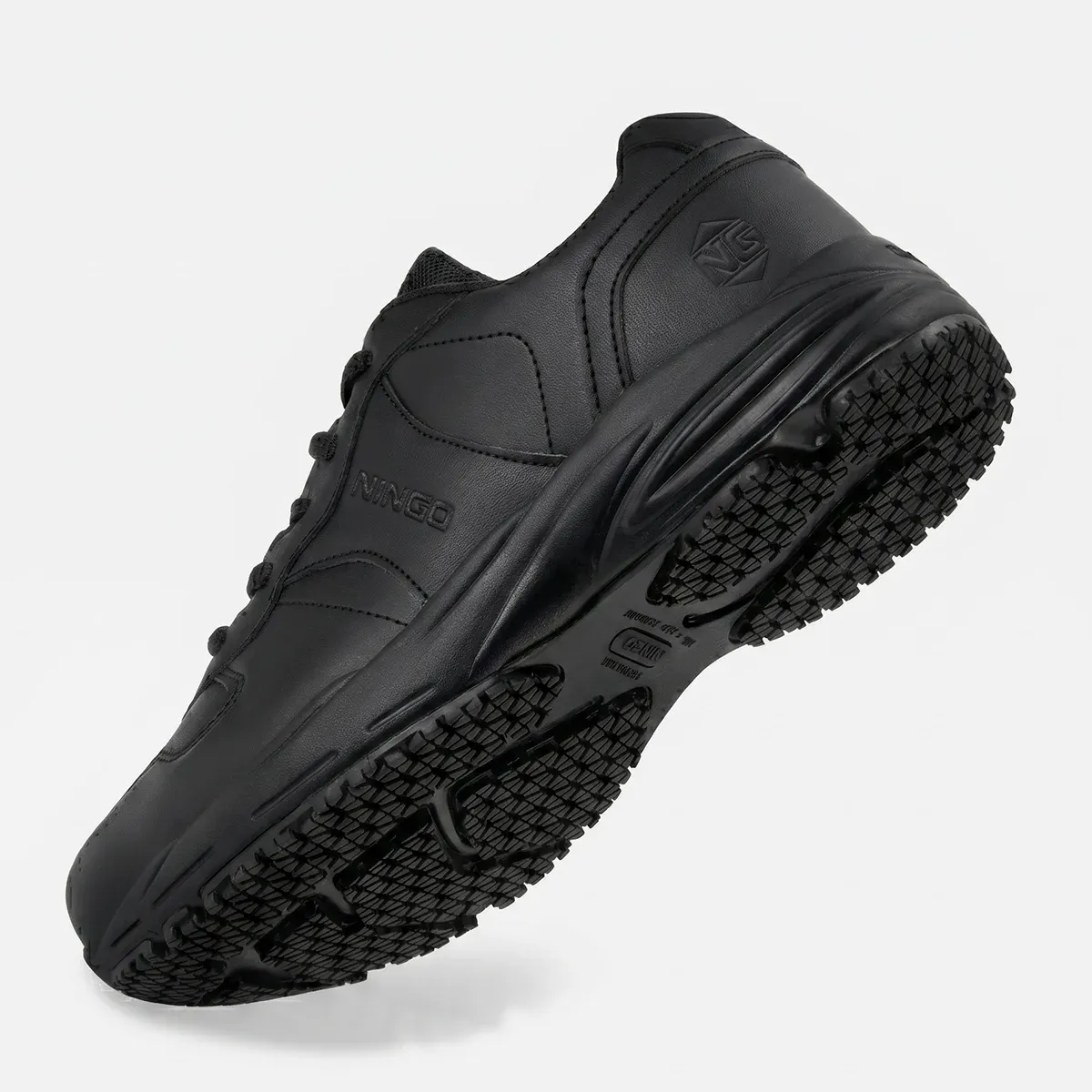 Women's Comfortable Slip-Resistant Work Shoes Black image3