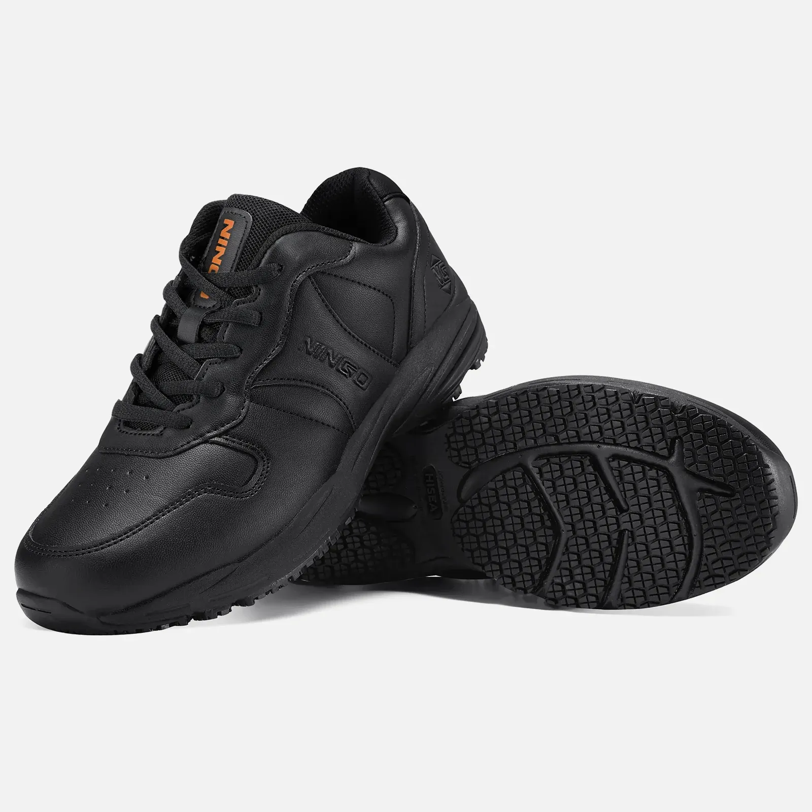 Women's Comfortable Slip-Resistant Work Shoes Black image5