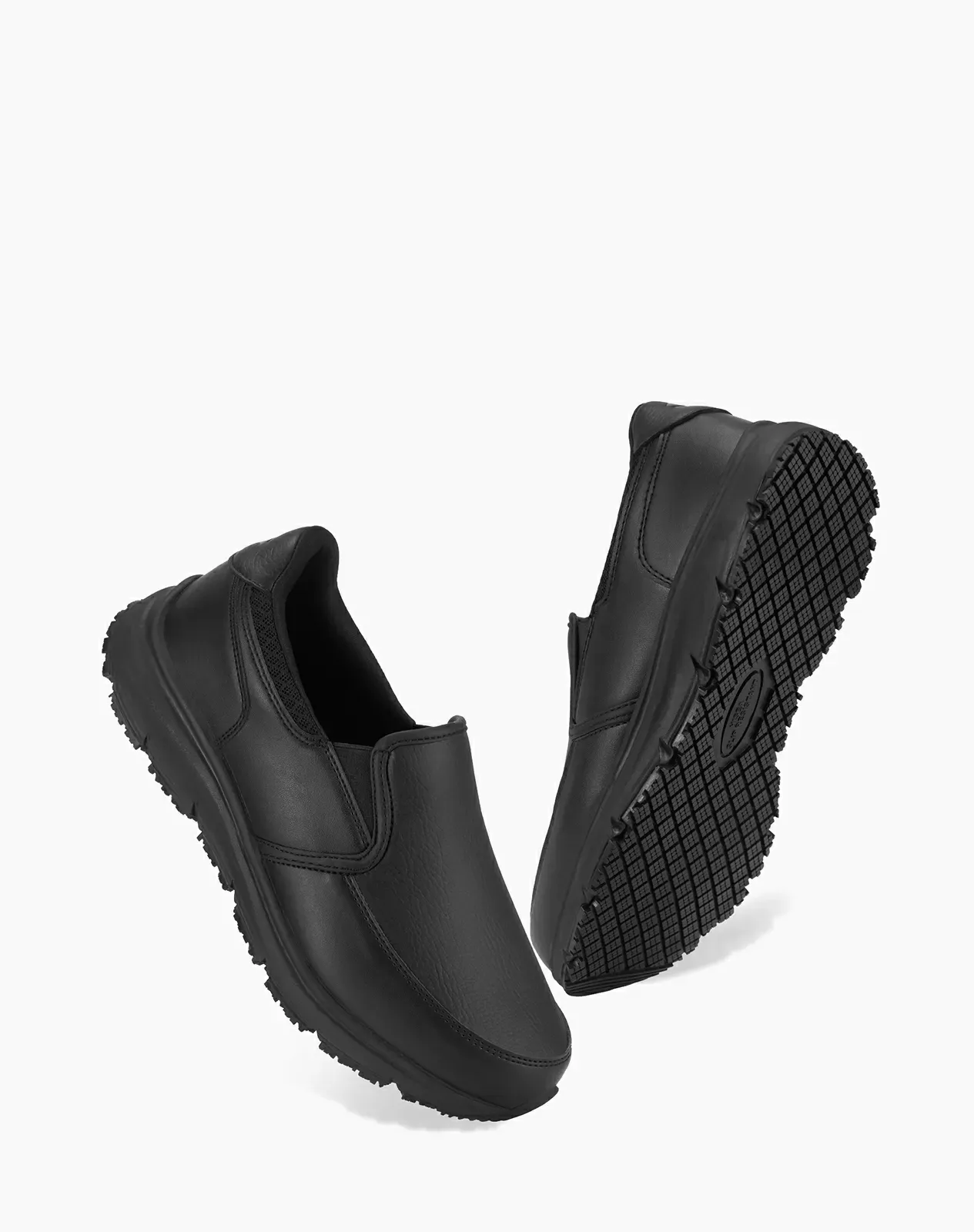 Men's Slip On Slip Resistant Shoes Black image5 Men's Slip On Slip Resistant Shoes Black image5
