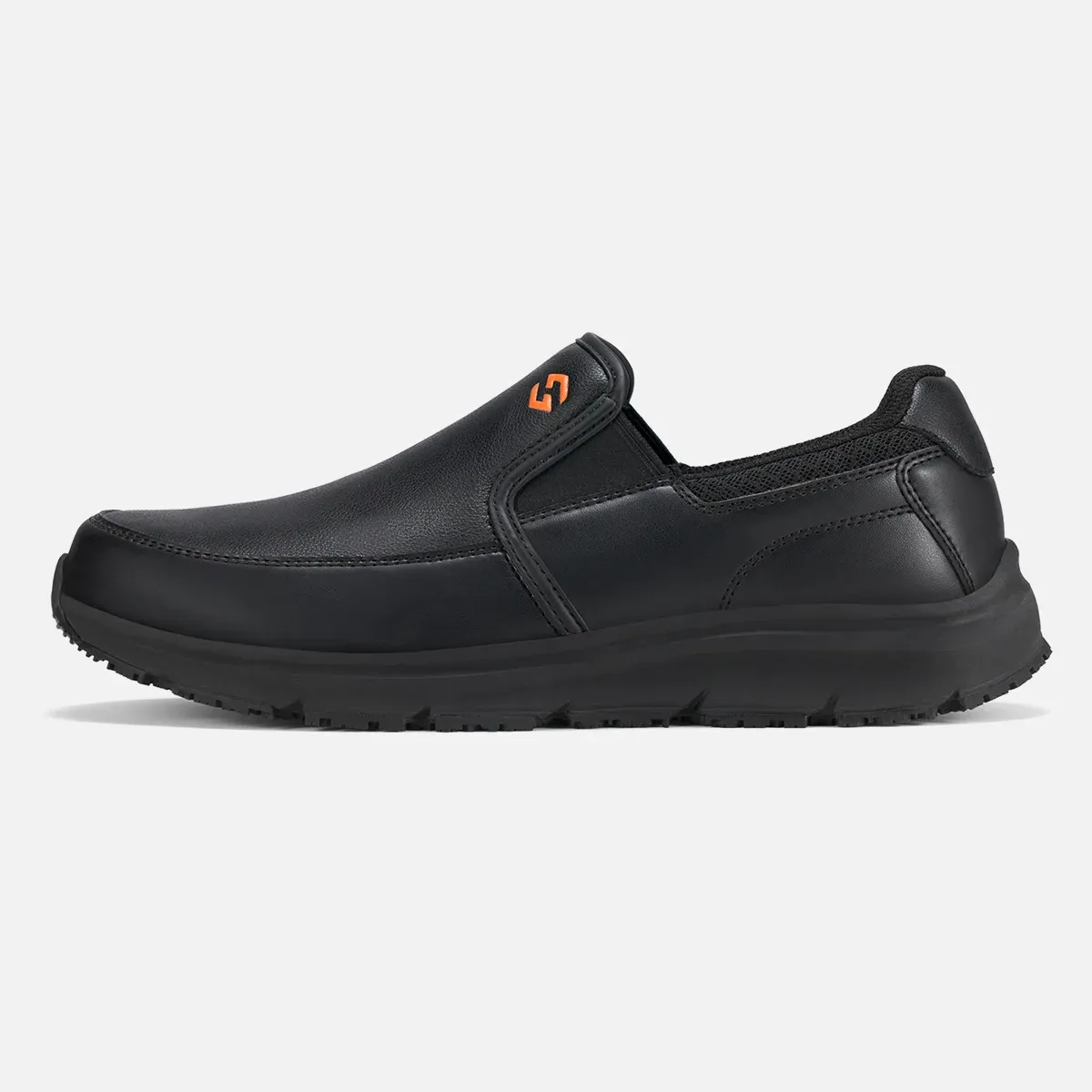 Men's Slip On Slip Resistant Shoes Black image2 Men's Slip On Slip Resistant Shoes Black image2