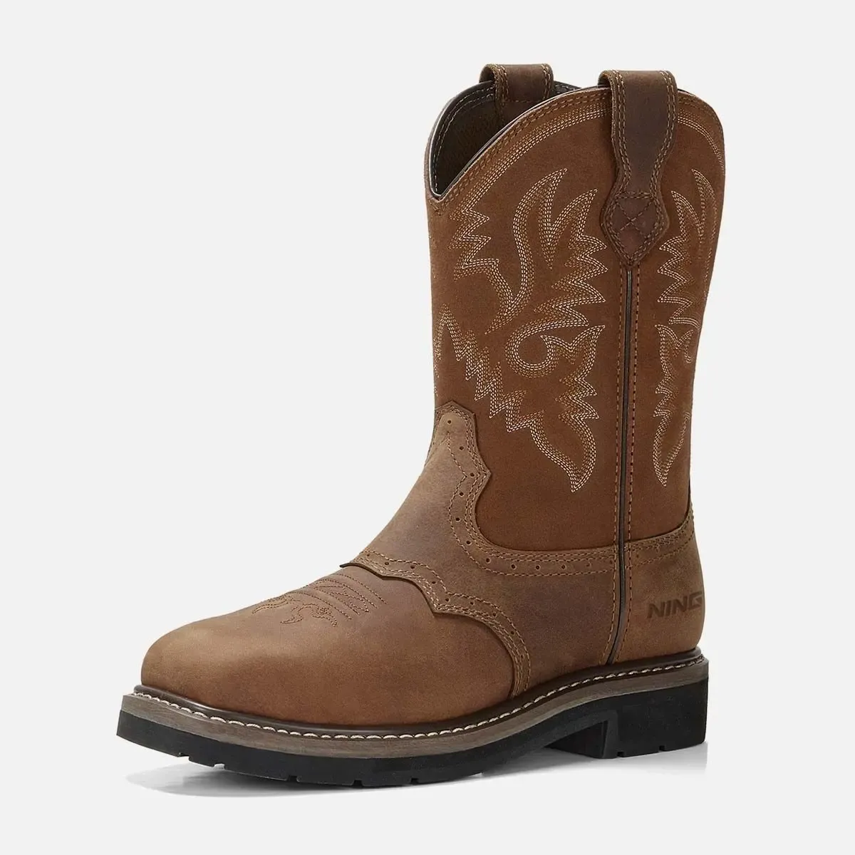 Men's Steel Toe Western Work Boots Camel image1 Men's Steel Toe Western Work Boots Camel image1