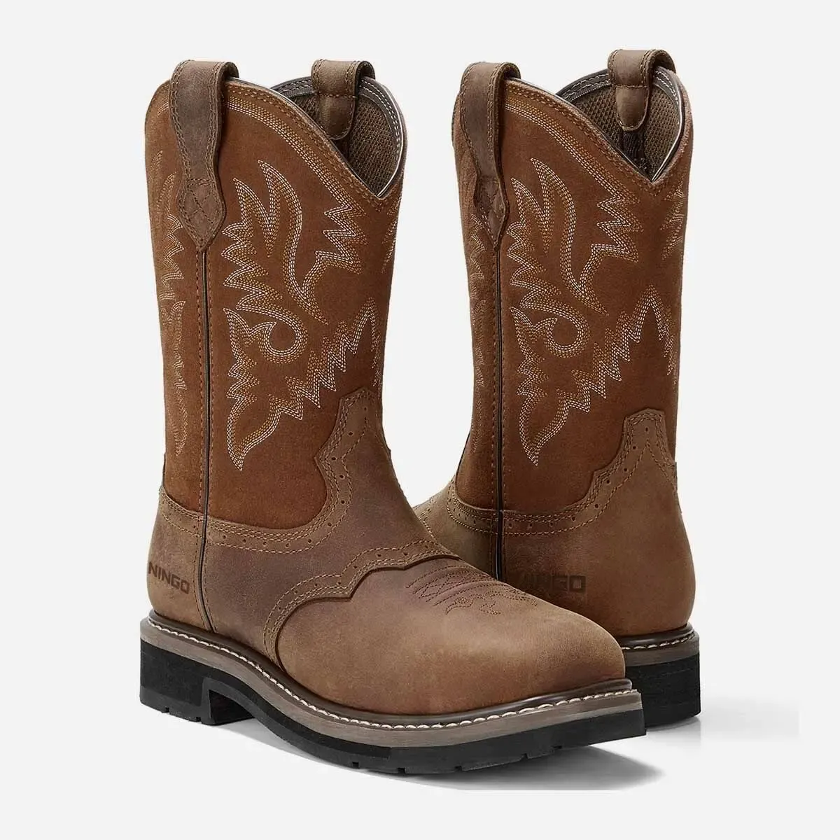 Men's Steel Toe Western Work Boots Camel image7 Men's Steel Toe Western Work Boots Camel image7