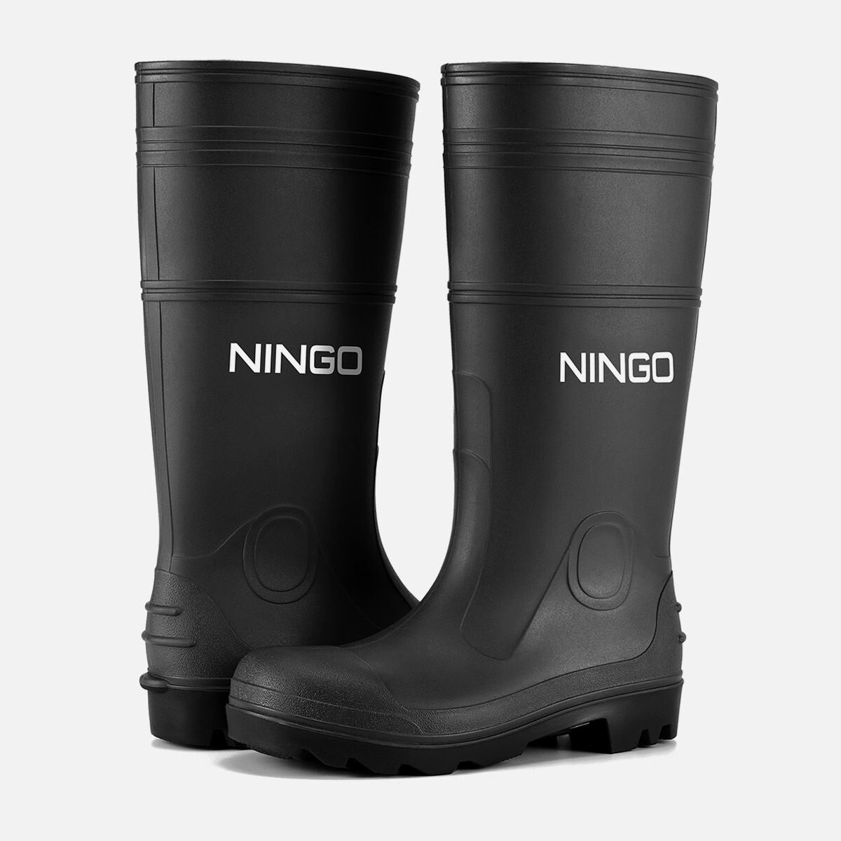 Men's Steel Toe Rain Boots Black image7