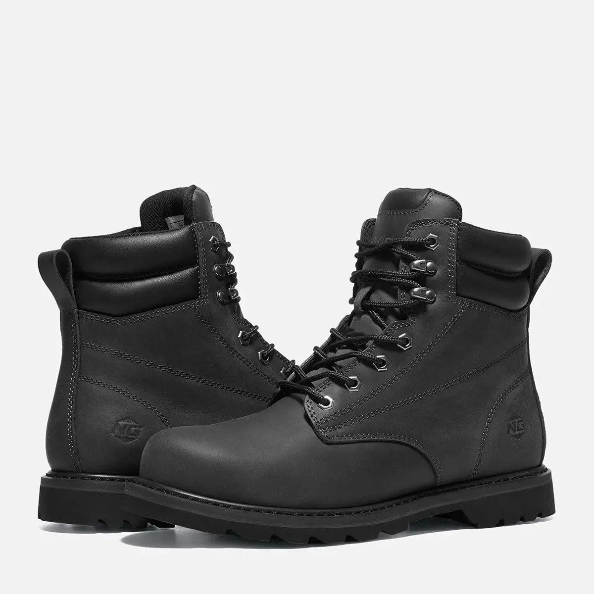 Men's TitanGuard Leather Martin Boots Black image7