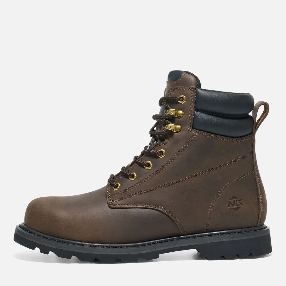 Men's TitanGuard Leather Martin Boots Brown image2 Men's TitanGuard Leather Martin Boots Brown image2
