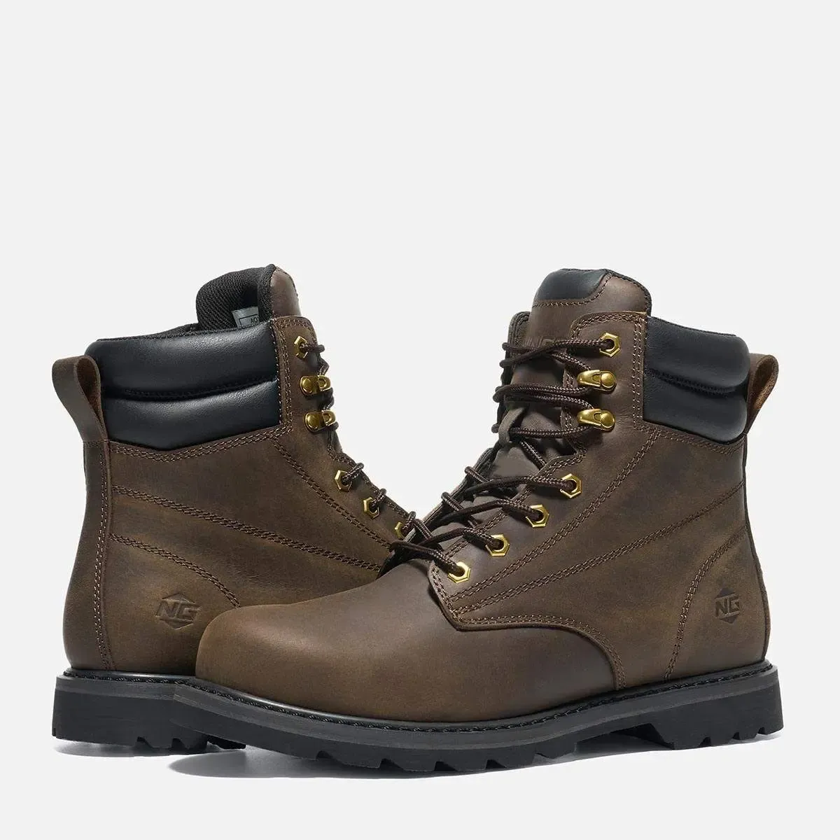 Men's TitanGuard Leather Martin Boots Brown image7 Men's TitanGuard Leather Martin Boots Brown image7