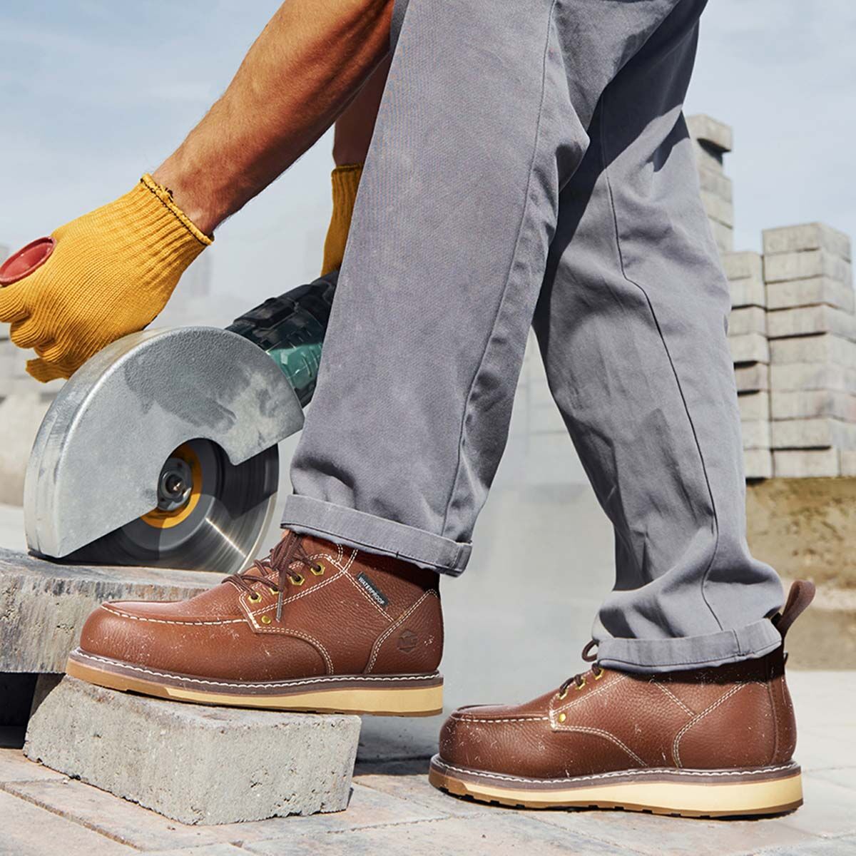 Men's AnkleGuard Work Shoes Tan image9 Men's AnkleGuard Work Shoes Tan image9