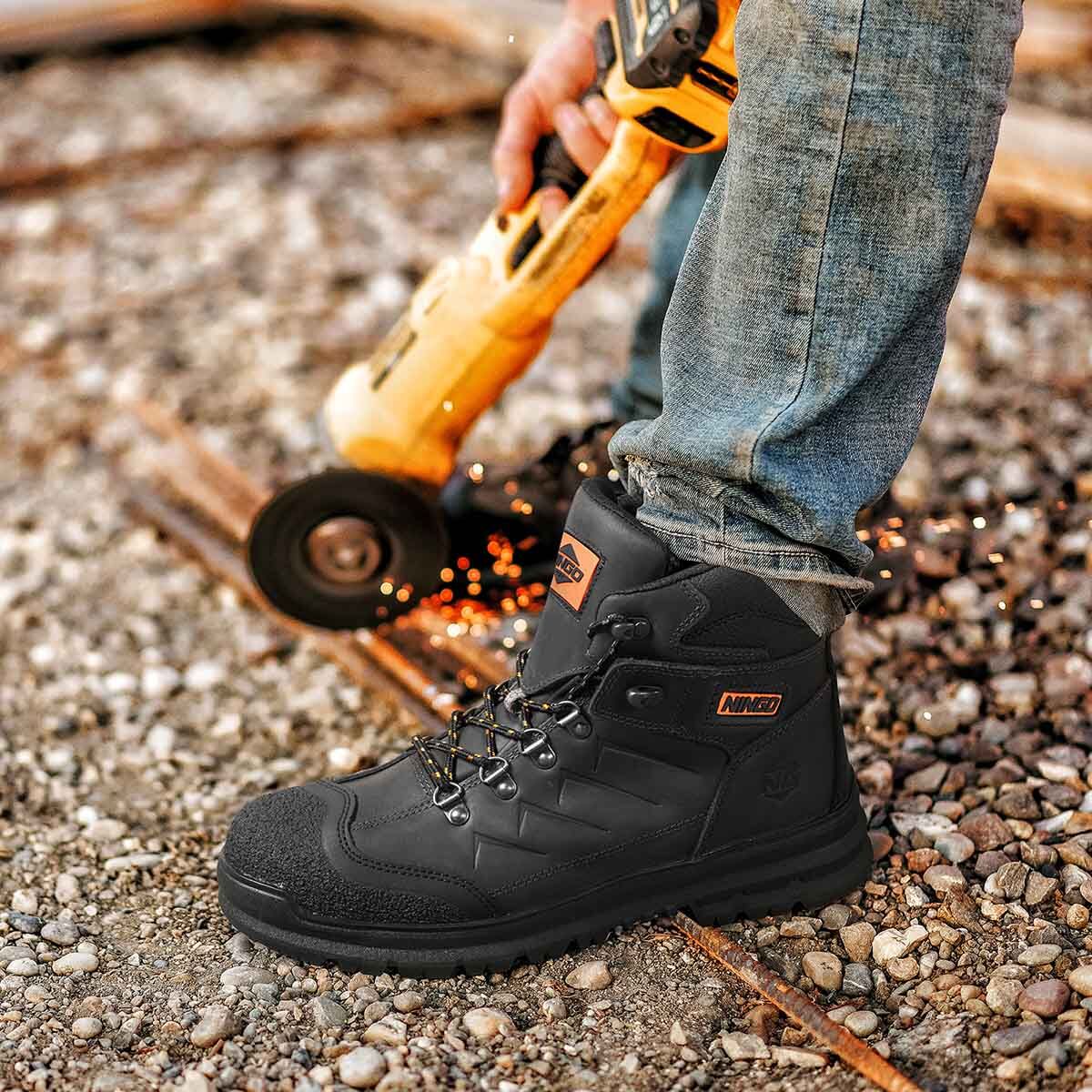Men's TitanGuard Steel Toe Safety Boots Black image8 Men's TitanGuard Steel Toe Safety Boots Black image8