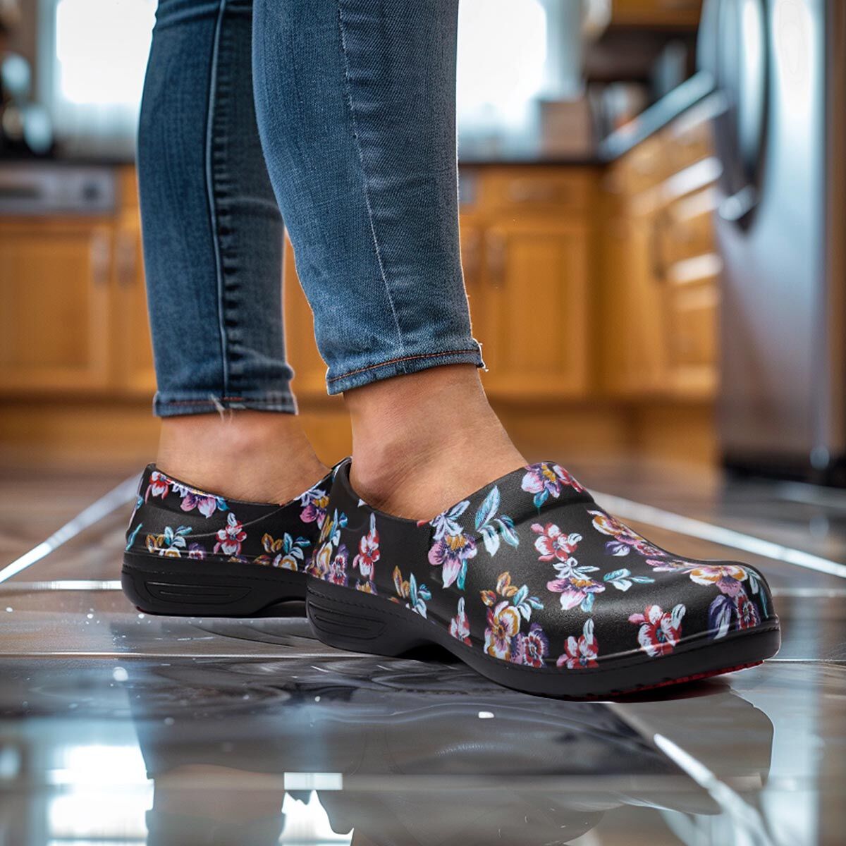 Women's Slip-on Work Shoes Printed-2 image8