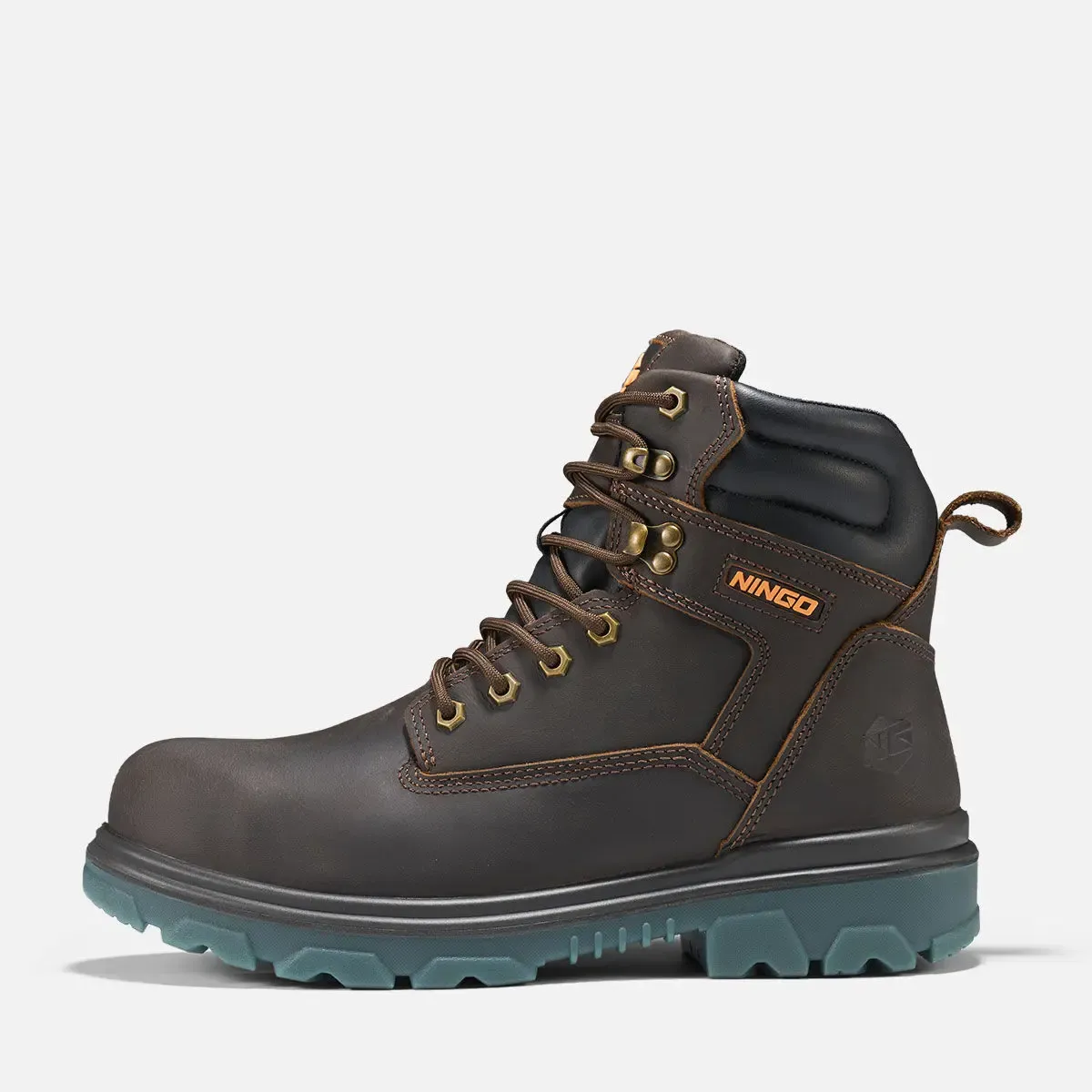 Men's TitanGuard Leather Safety Boots Brown image2