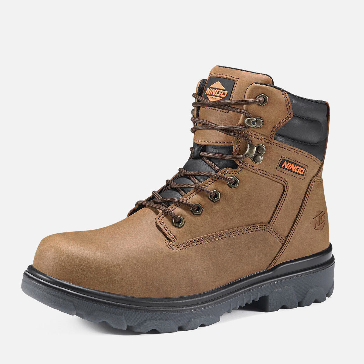 Men's TitanGuard Leather Safety Boots Camel image1