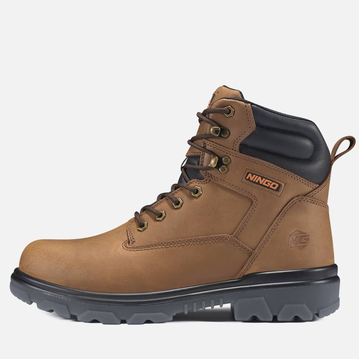 Men's TitanGuard Leather Safety Boots Camel image2