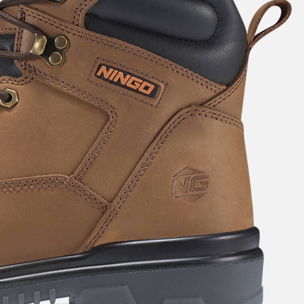 Men's TitanGuard Leather Safety Boots Camel image6