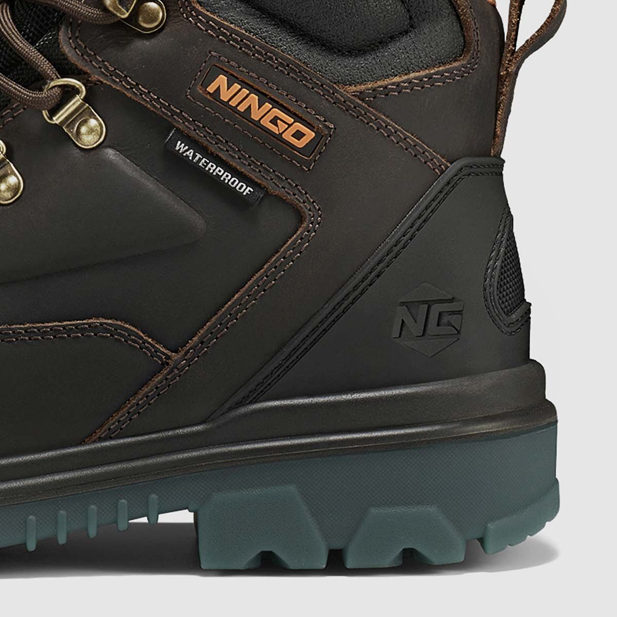 Men's TitanGuard Steel Toe Work Boots Brown image6