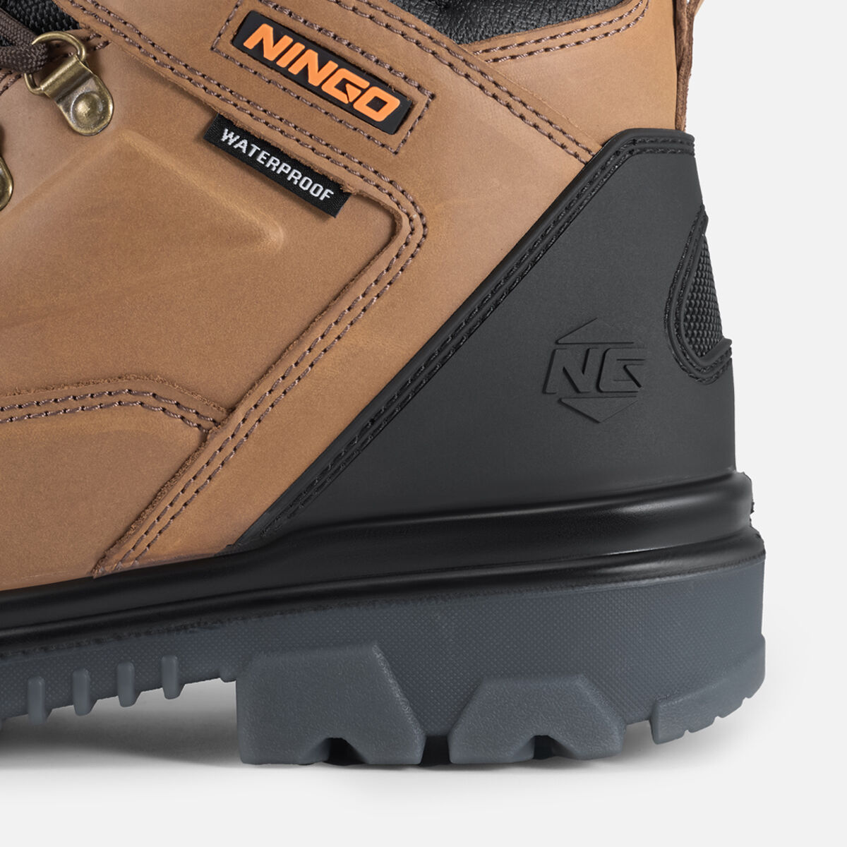 Men's TitanGuard Steel Toe Work Boots Camel image6