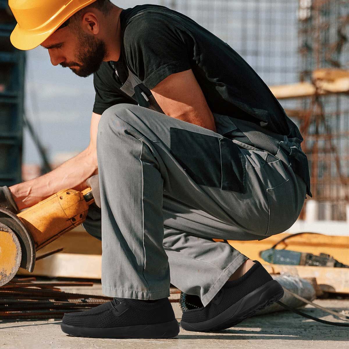 Men's Slip-on Safety Shoes Black image9