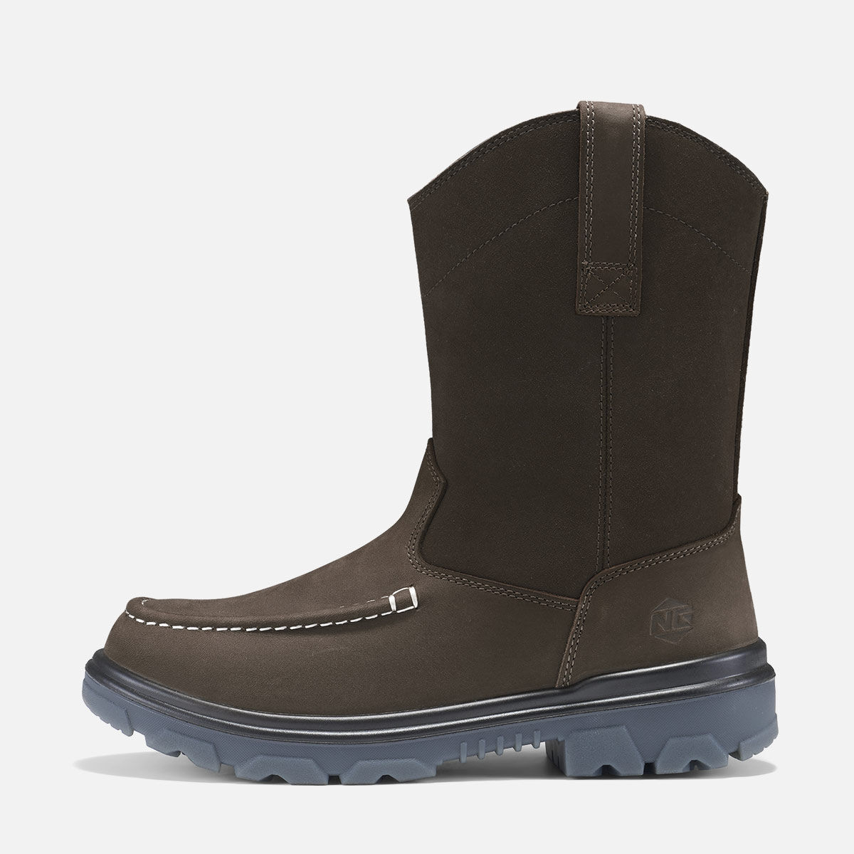 Men's Moc Toe Wellington Boots Brown image2