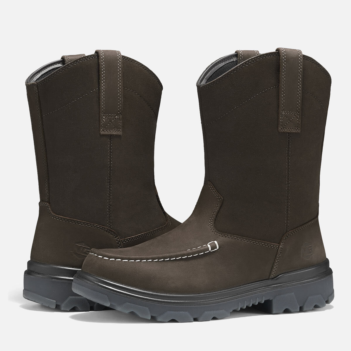 Men's Moc Toe Wellington Boots Brown image7