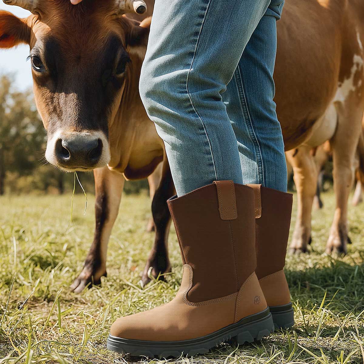 Men's HeritageForge Wellington Safety Boots Tan image6
