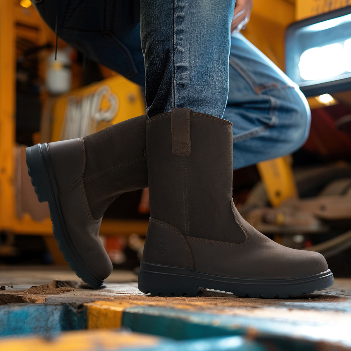 Men's HeritageForge Wellington Safety Boots Brown image6