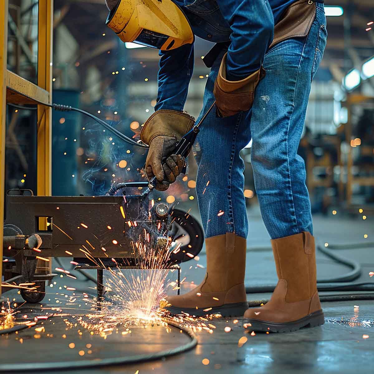 Men's HeritageForge Wellington Safety Boots Camel image6