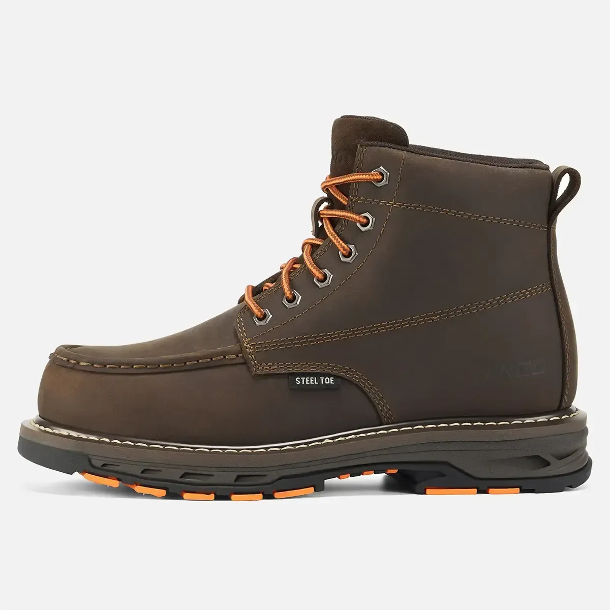Men's Groundwork Leather Safety Boots Brown image2