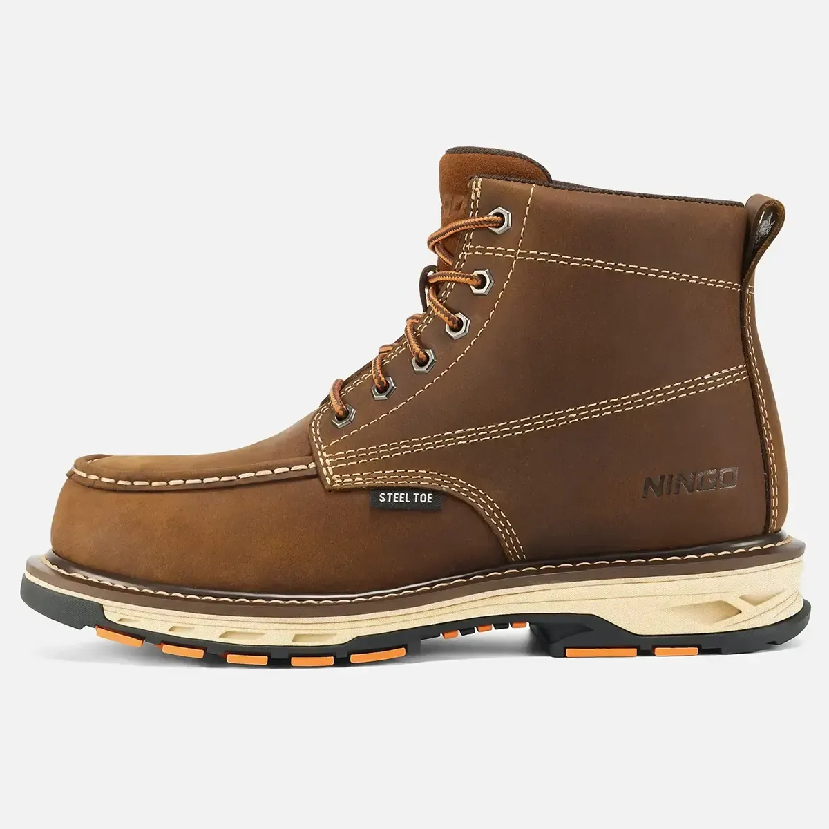 Men's Groundwork Leather Safety Boots Tan image2