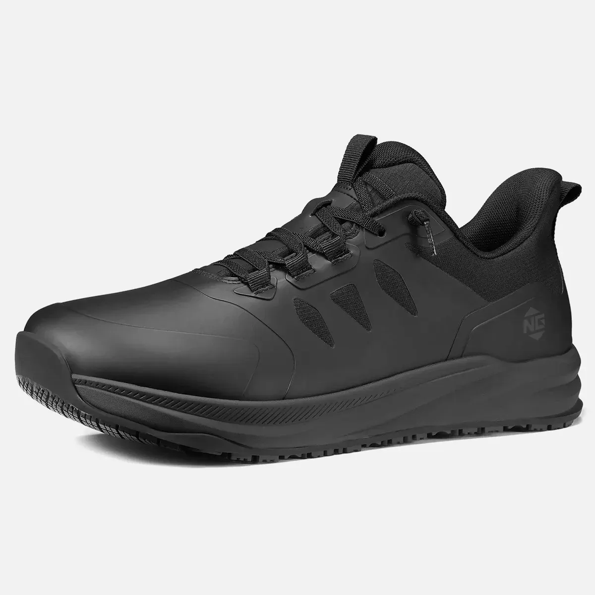 Men's HydroShield Non-Slip Work Shoes Black image1 Men's HydroShield Non-Slip Work Shoes Black image1