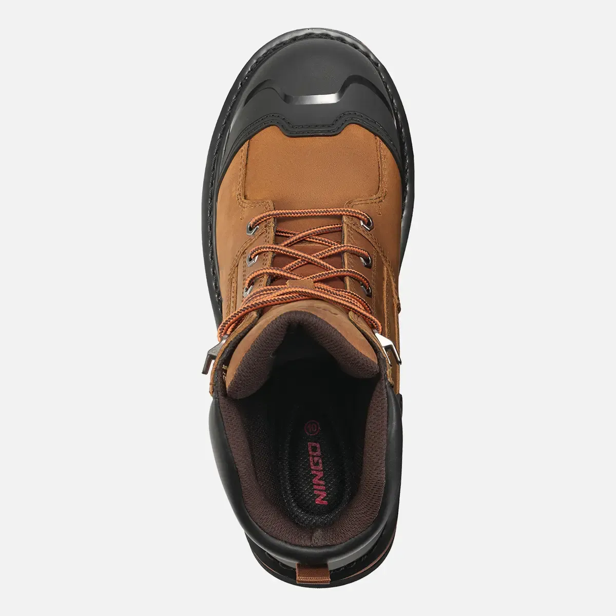 Men's Steel Toe Leather Work Boots Brown image5 Men's Steel Toe Leather Work Boots Brown image5