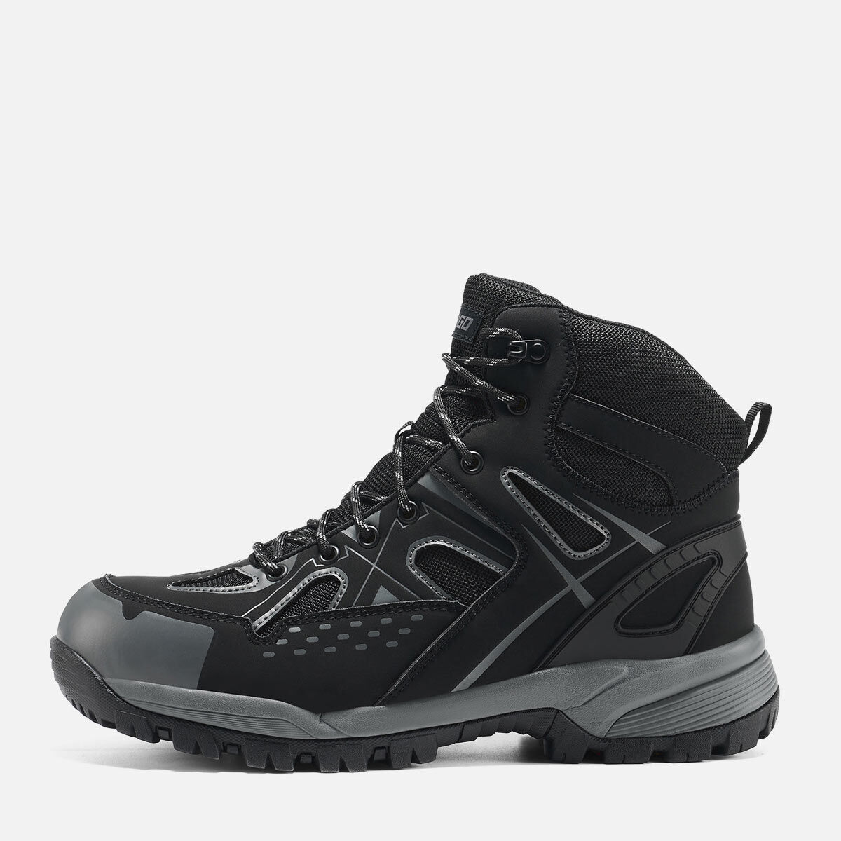 Men's Athletic Steel Toe Work Boots Black image2 Men's Athletic Steel Toe Work Boots Black image2