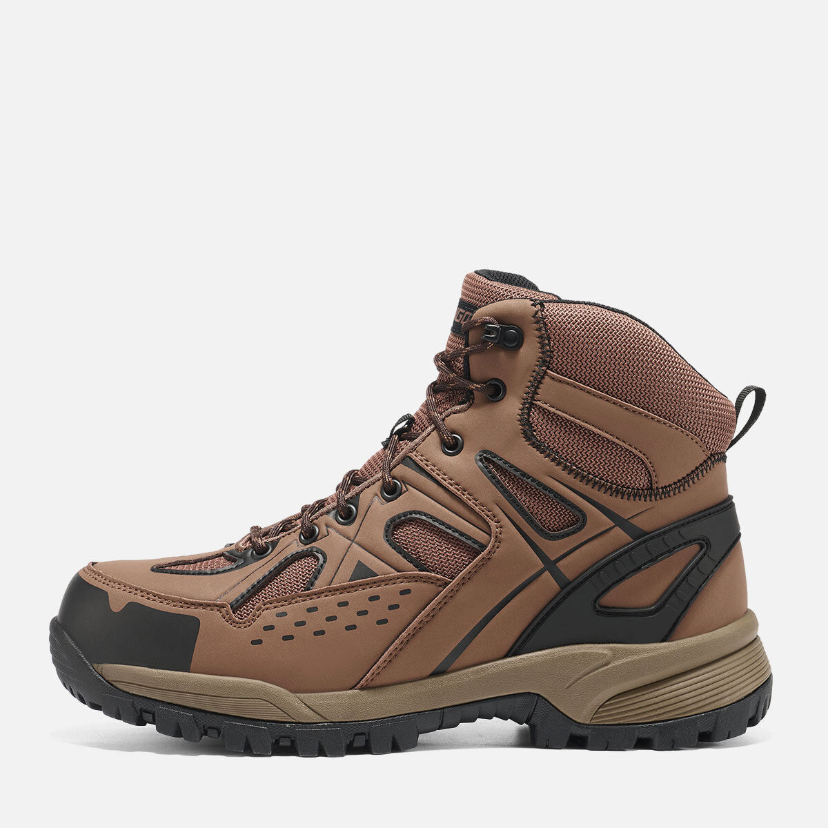 Men's Athletic Steel Toe Work Boots Brown image2 Men's Athletic Steel Toe Work Boots Brown image2