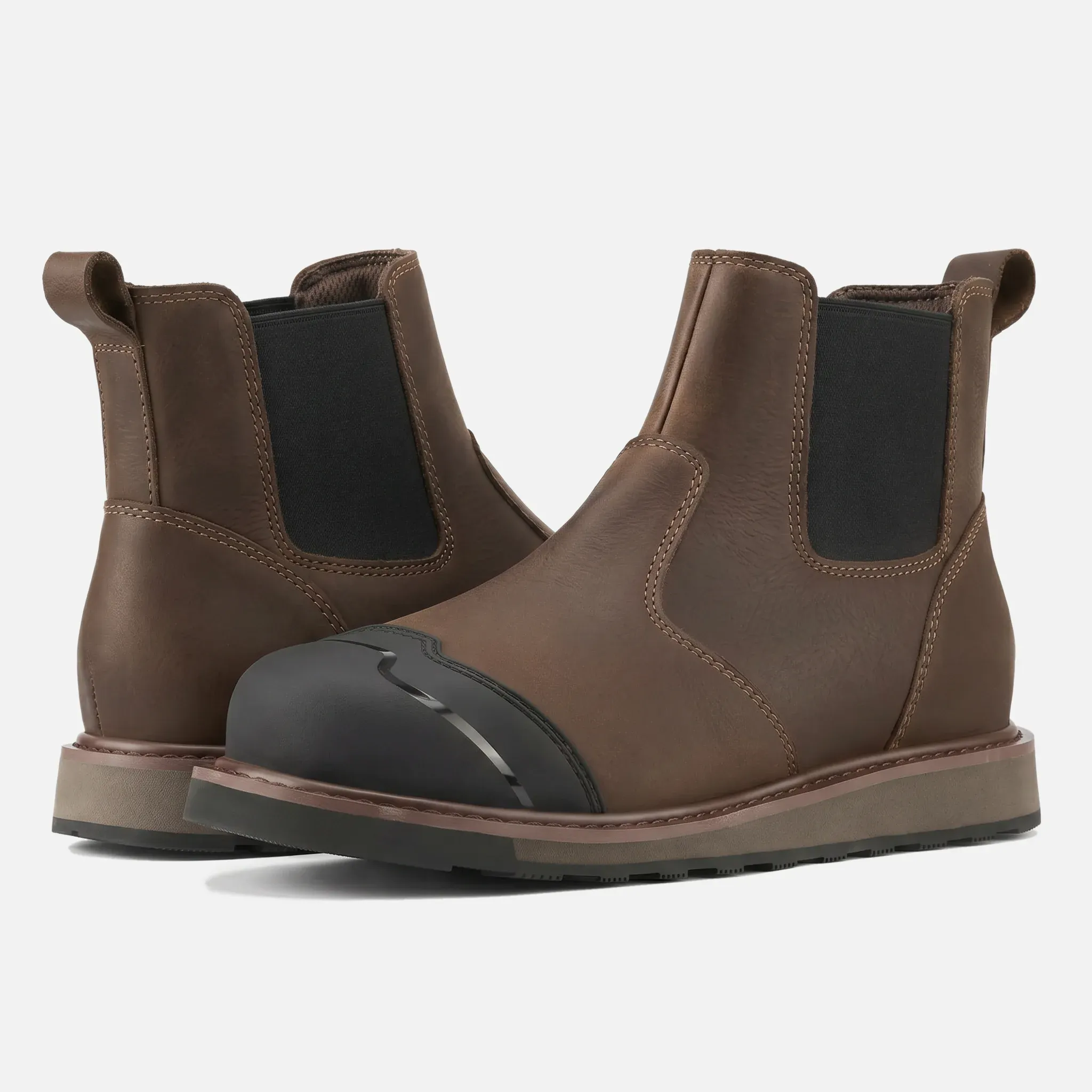 Men's OmniShield EH Steel Toe Chelsea Boots Brown image7