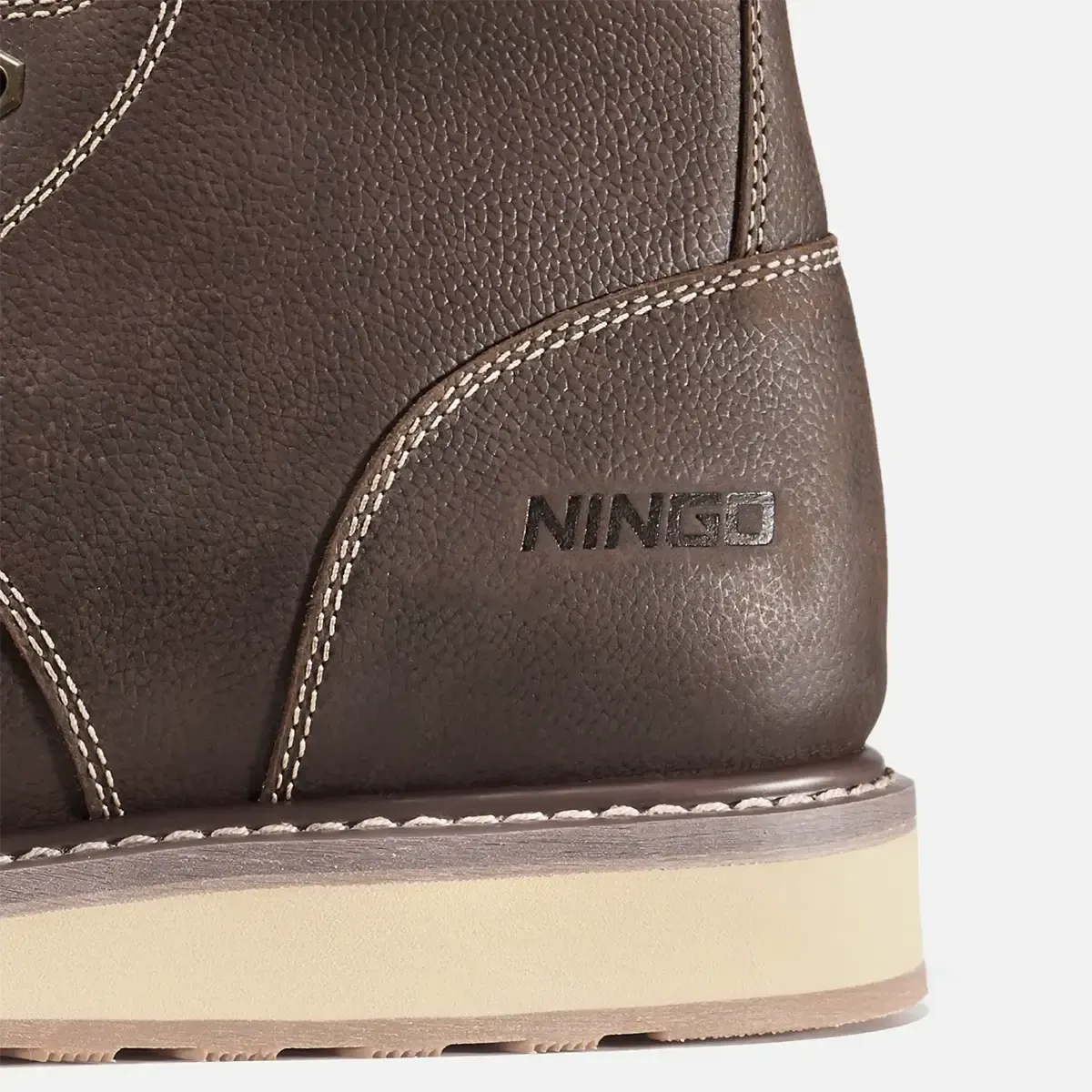 Men's Moc Toe Waterproof Safety Boots Dark Brown image6