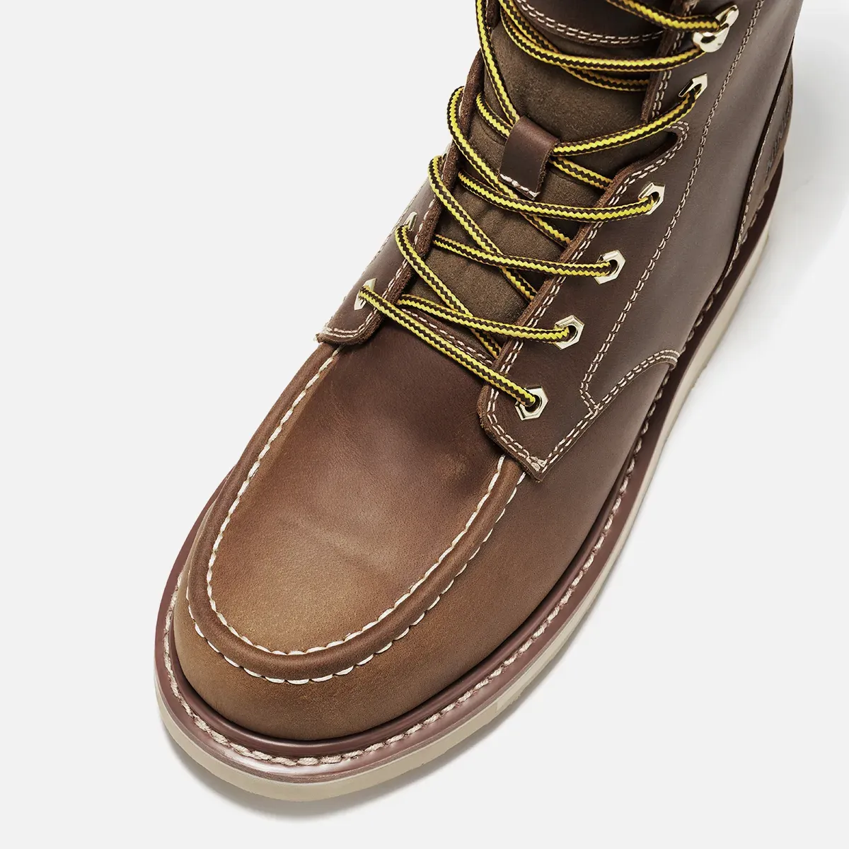 Men's Moc Toe Waterproof Safety Boots Brown image3
