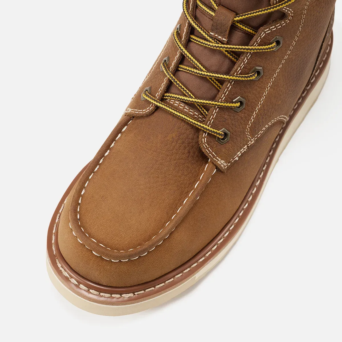 Men's Moc Toe Waterproof Safety Boots Tan image3