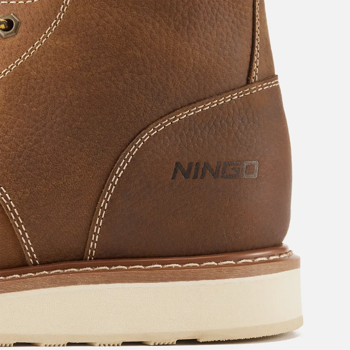 Men's Moc Toe Waterproof Safety Boots Tan image6
