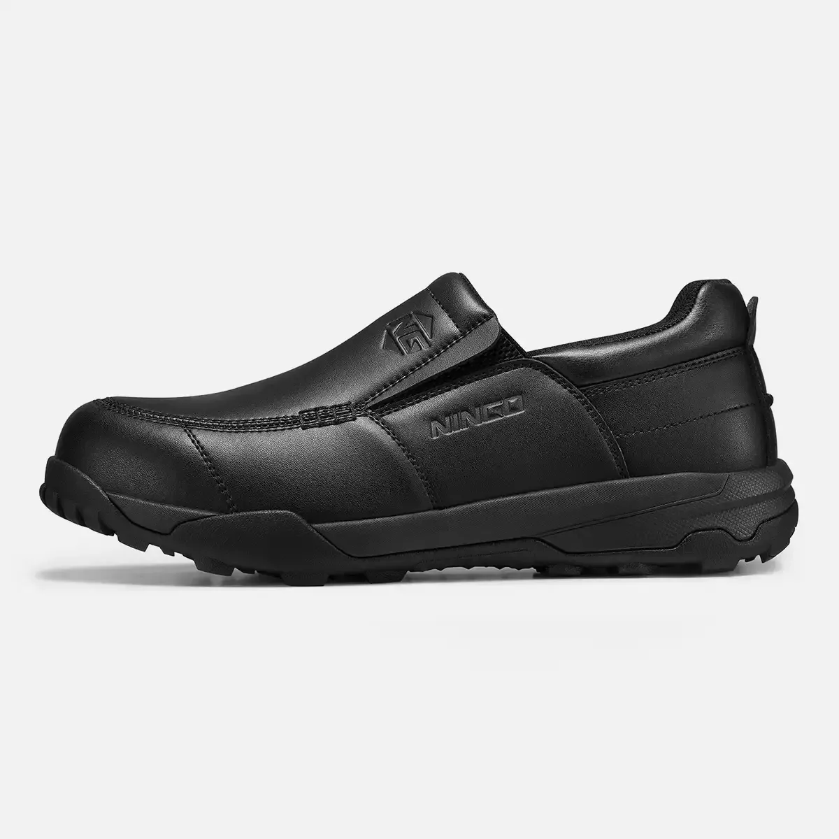 Men's GlideStride Steel Toe Work Shoes Black image2