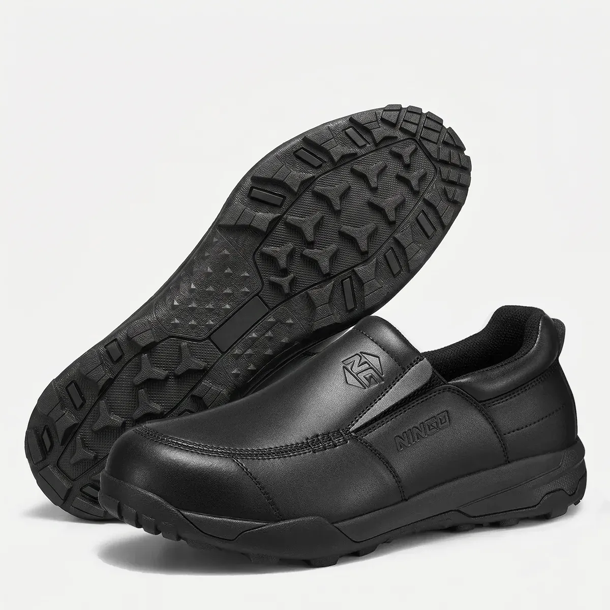 Men's GlideStride Steel Toe Work Shoes Black image6
