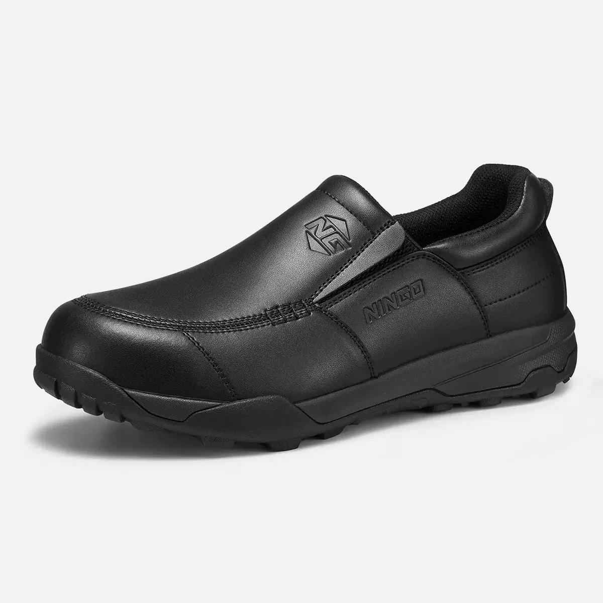 Men's GlideStride Steel Toe Work Shoes Black image1 Men's GlideStride Steel Toe Work Shoes Black image1