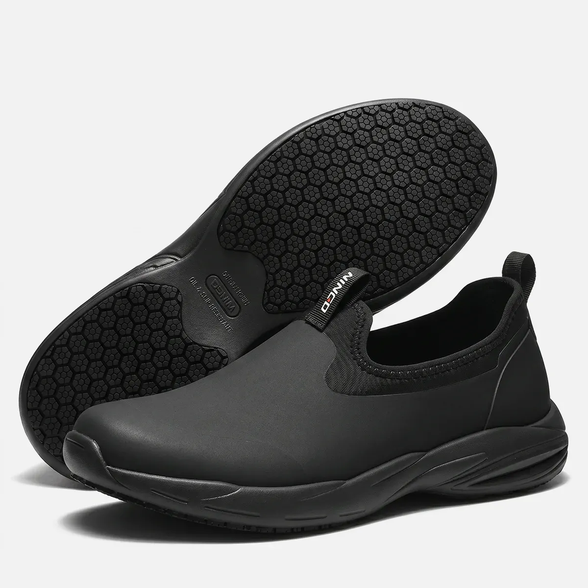 Men‘s Comfortable Waterproof Slip-Resistant Slip-Ons Black image6