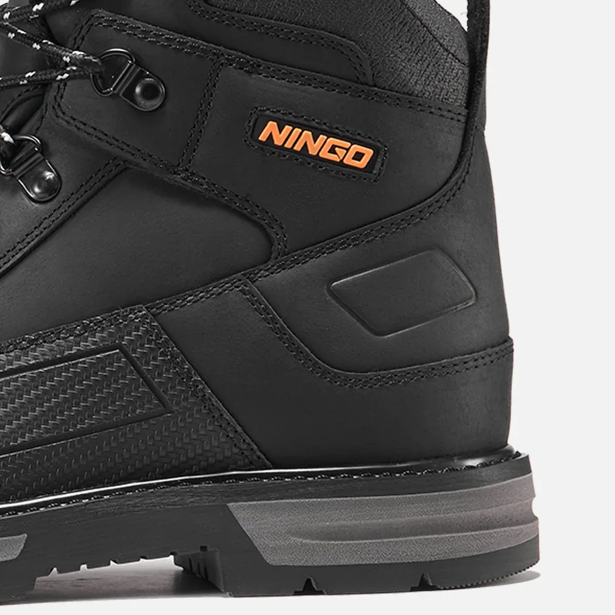 Men's Dual-Defense Steel Toe Work Boots Black image6