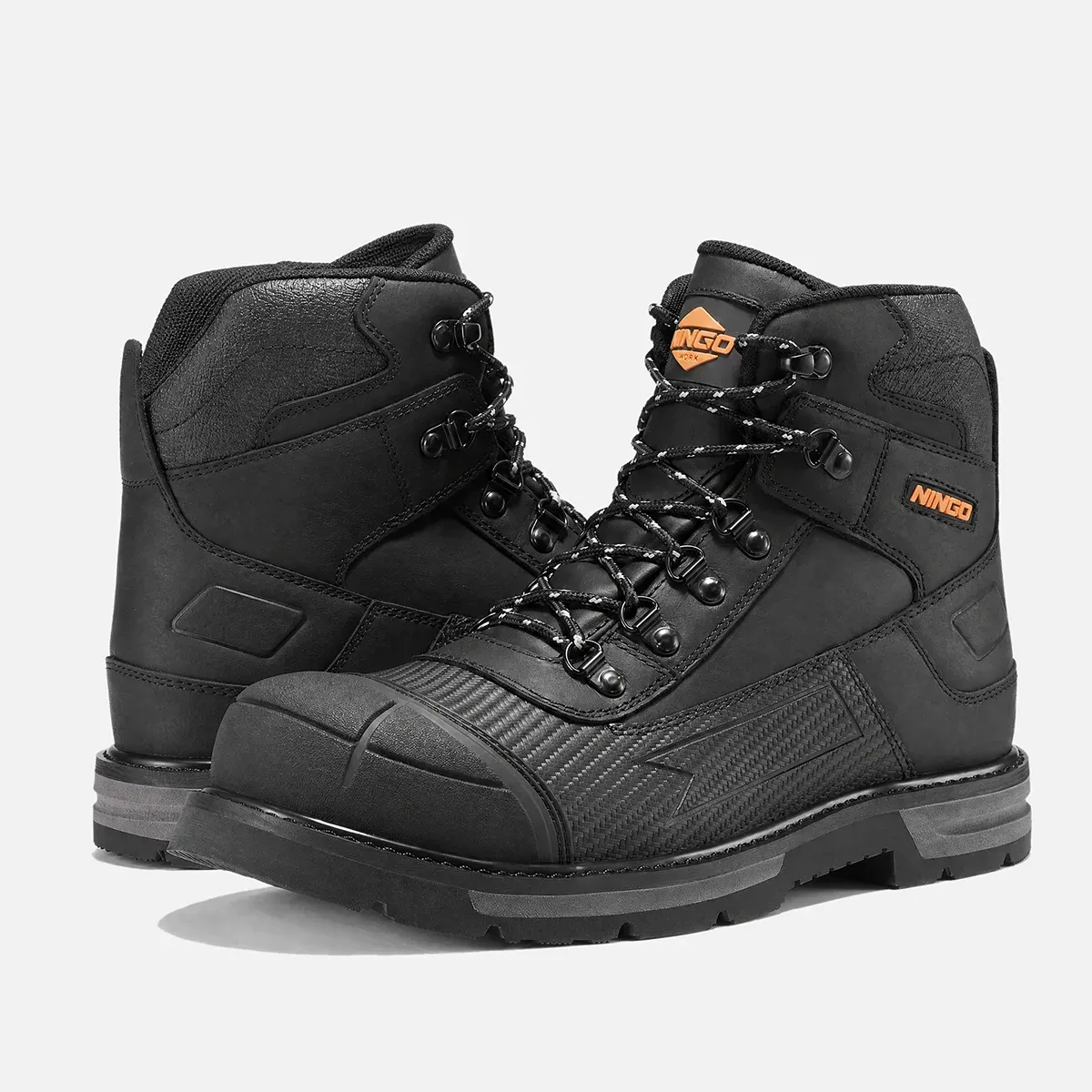 Men's Dual-Defense Steel Toe Work Boots Black image7
