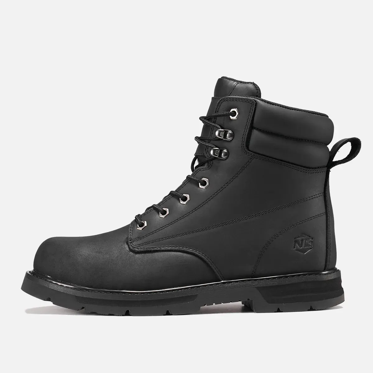 Men's RoverLeather Steel Toe Work Boots Black image2