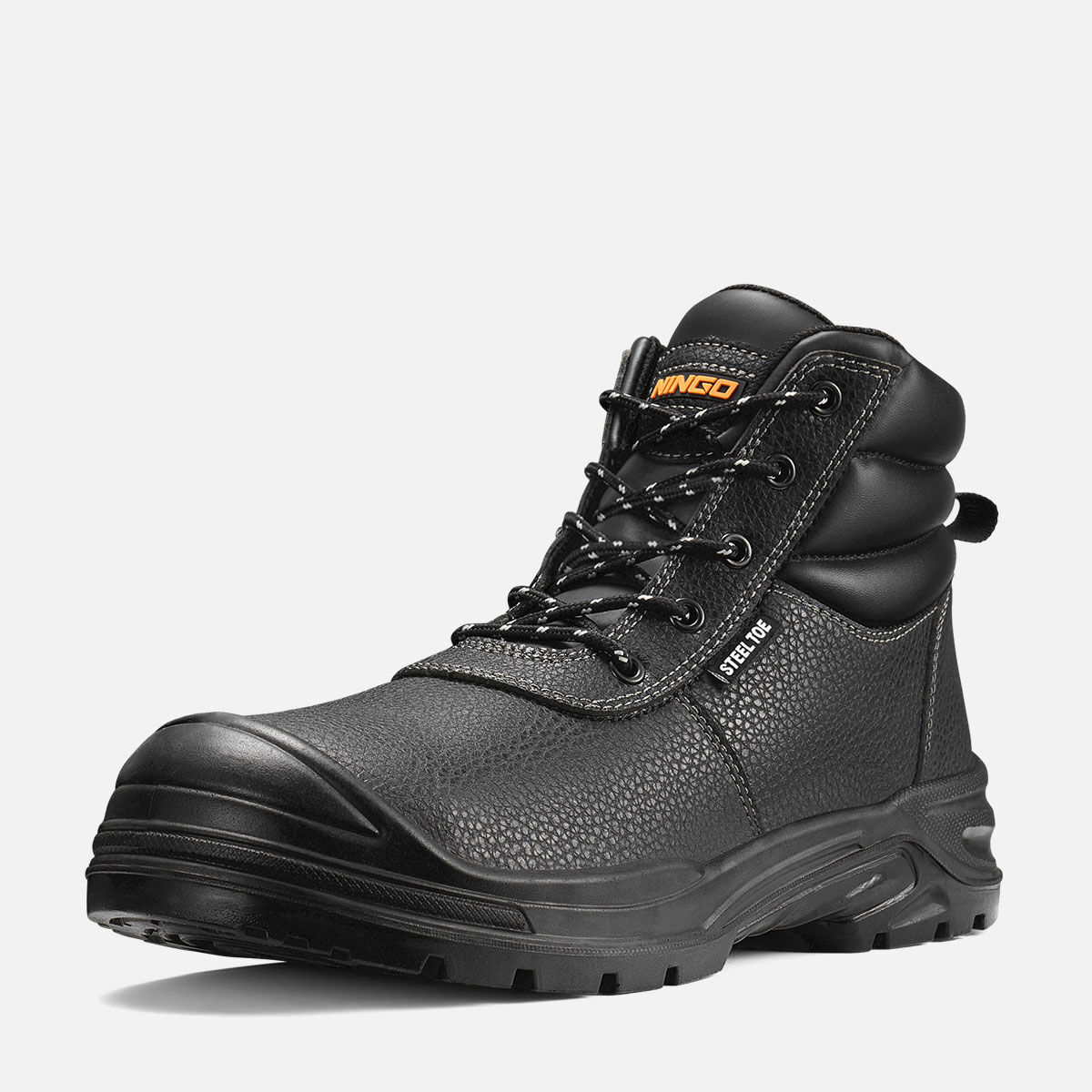 Men's Steel Toe Work Boots Grey image1 Men's Steel Toe Work Boots Grey image1