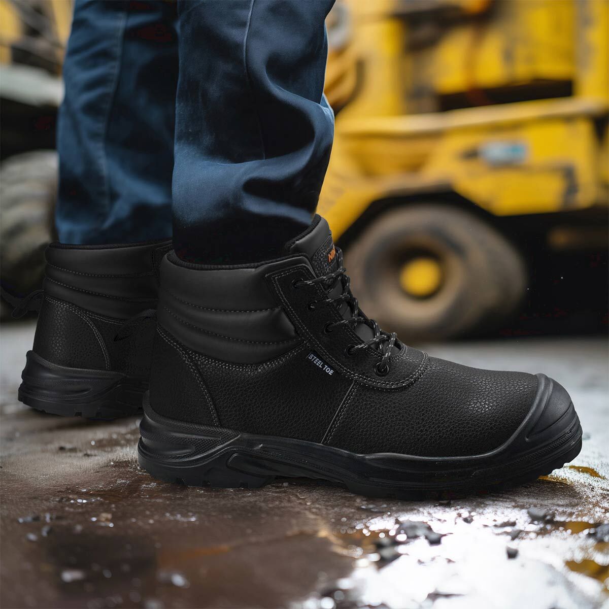 Men's Steel Toe Work Boots Grey image8 Men's Steel Toe Work Boots Grey image8